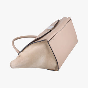 Pre-owned Celine Trapèze Beige Leather x suede  shoulderbag | stylenewstar
