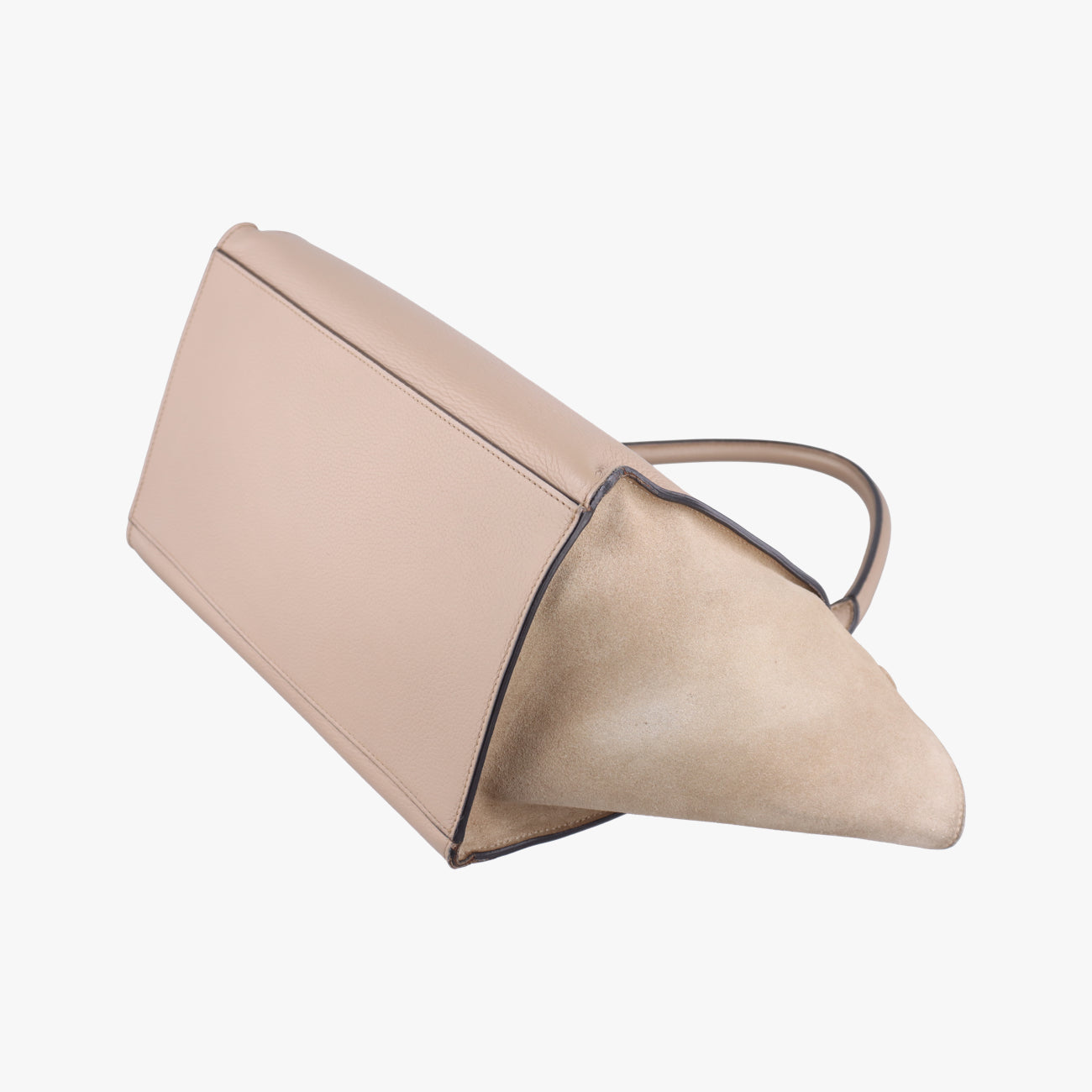 Pre-owned Celine Trapèze Beige Leather x suede  shoulderbag | stylenewstar
