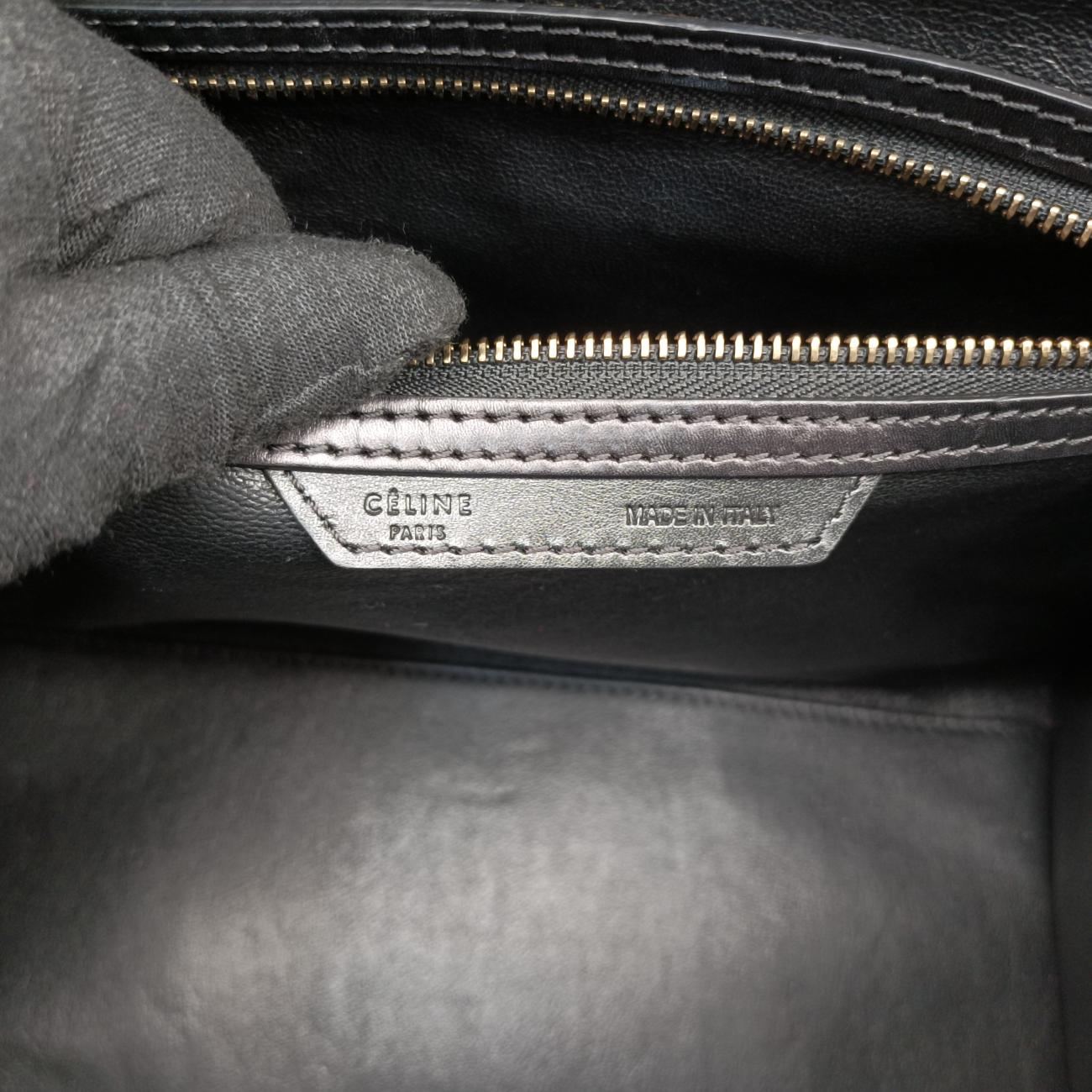 Luggage Mini Shopper Black x Blue x Red Leather x Ponyhair U-GA-0123