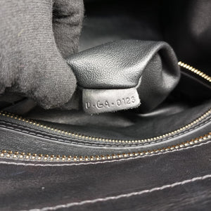 Luggage Mini Shopper Black x Blue x Red Leather x Ponyhair U-GA-0123