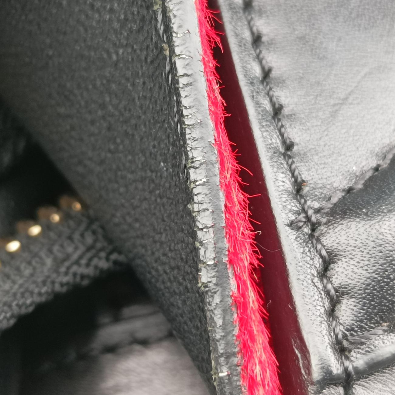 Luggage Mini Shopper Black x Blue x Red Leather x Ponyhair U-GA-0123