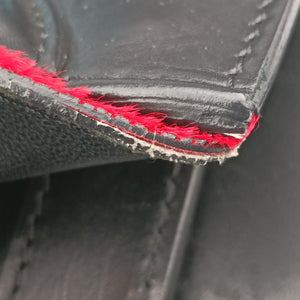 Luggage Mini Shopper Black x Blue x Red Leather x Ponyhair U-GA-0123