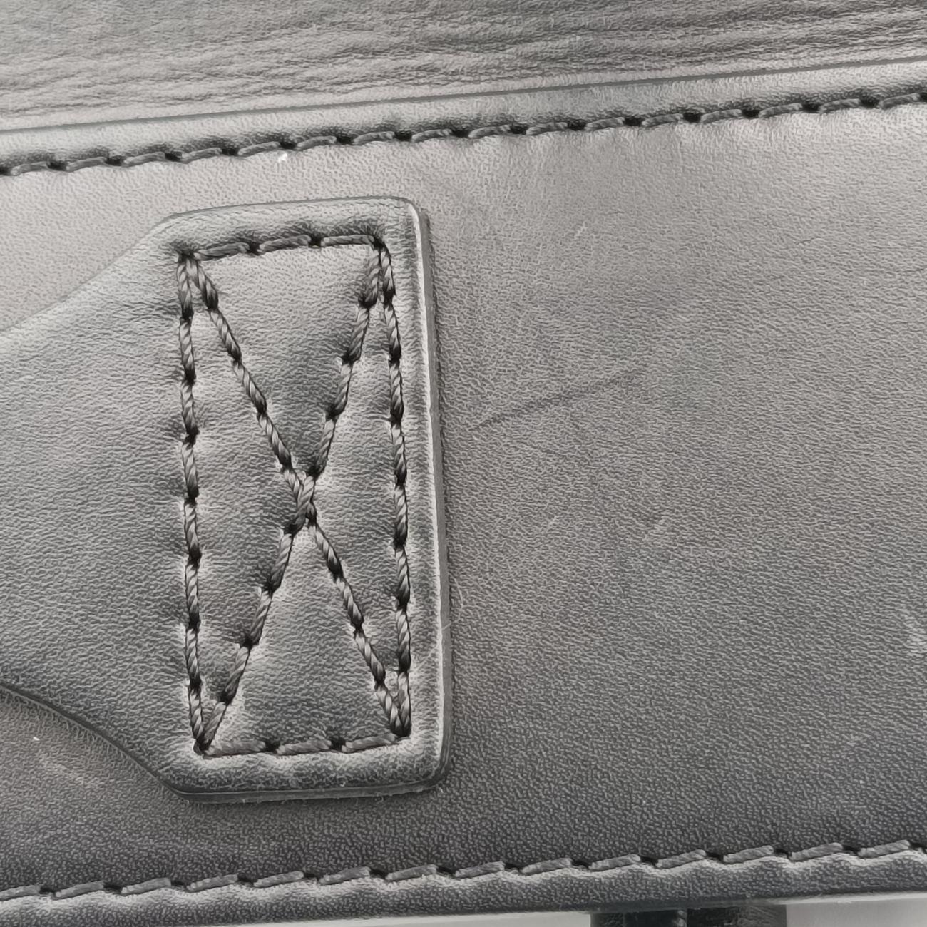 Luggage Mini Shopper Black x Blue x Red Leather x Ponyhair U-GA-0123