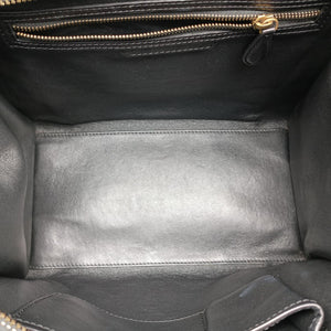 Luggage Mini Shopper Black x Blue x Red Leather x Ponyhair U-GA-0123