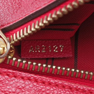 Pre-owned Louis Vuitton Pochette MéTIS MM Scarlet Red Monogram Empreinte M44155 shoulderbag | stylenewstar