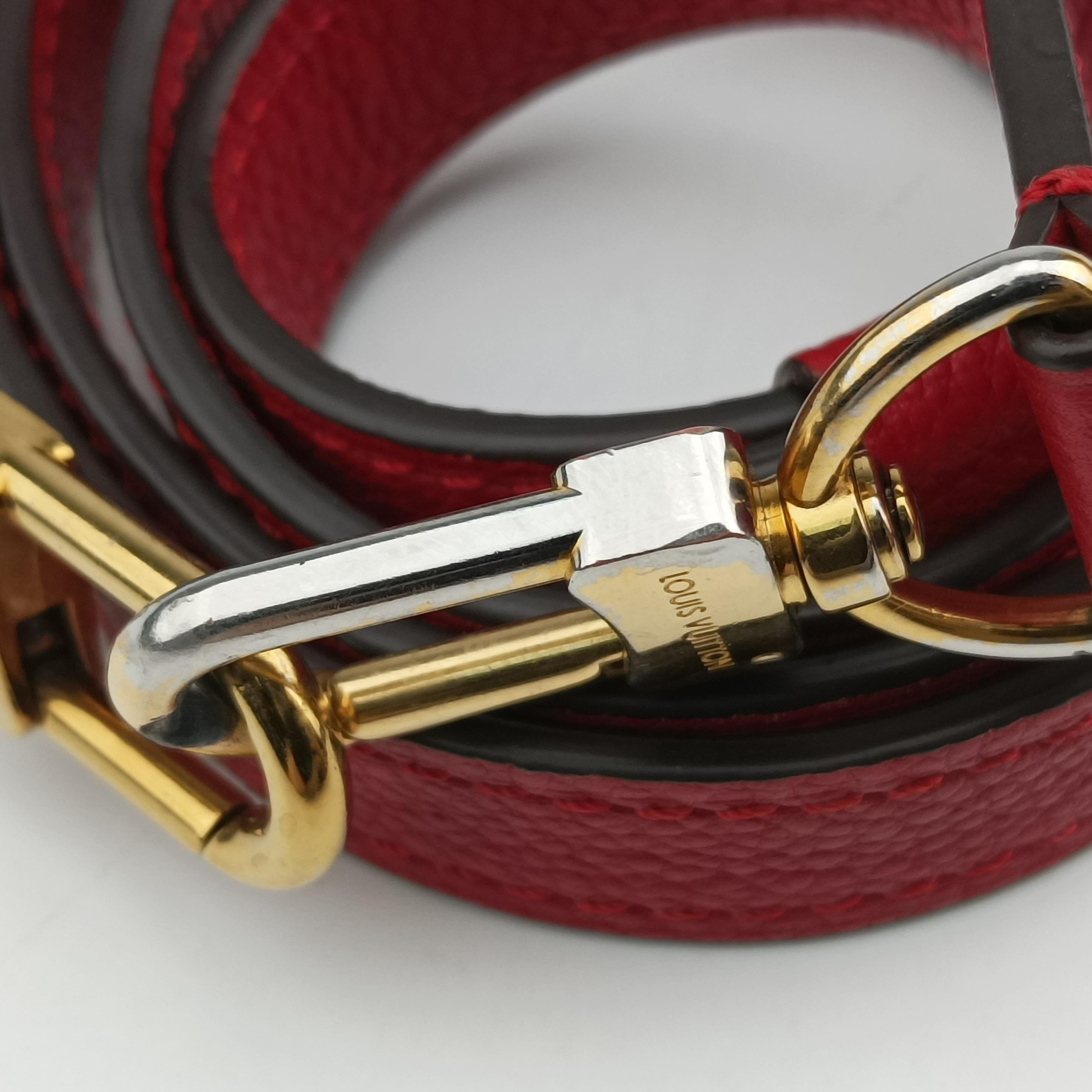 Pre-owned Louis Vuitton Pochette MéTIS MM Scarlet Red Monogram Empreinte M44155 shoulderbag | stylenewstar