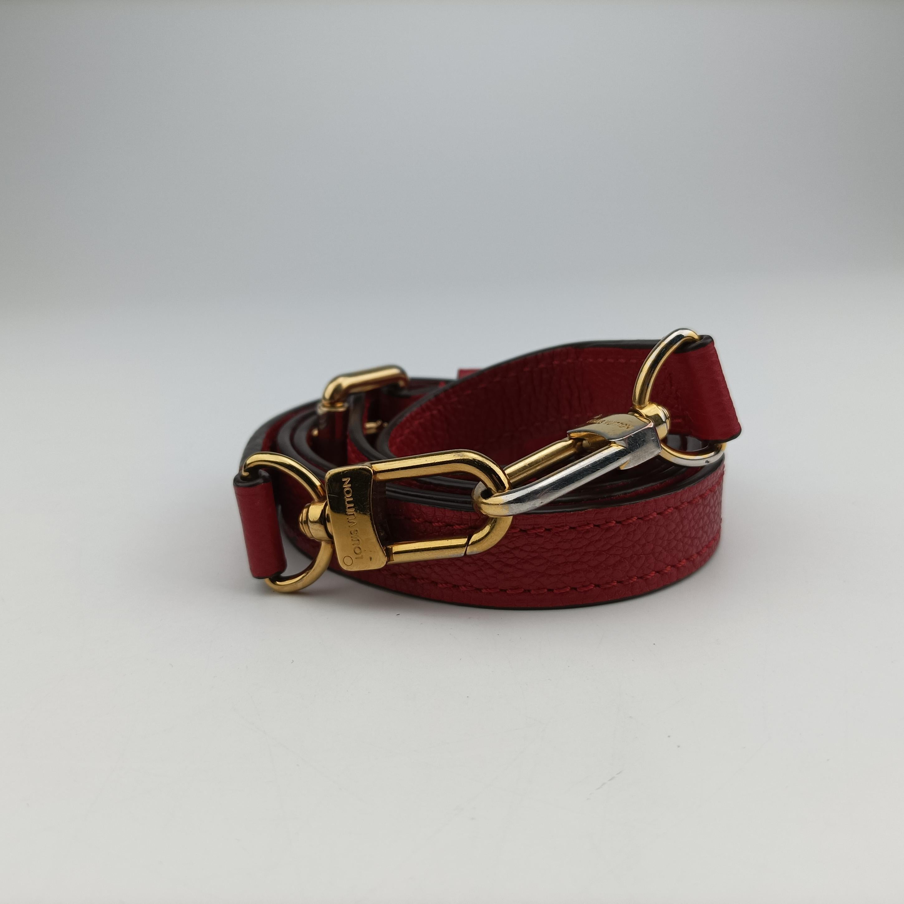 Pre-owned Louis Vuitton Pochette MéTIS MM Scarlet Red Monogram Empreinte M44155 shoulderbag | stylenewstar