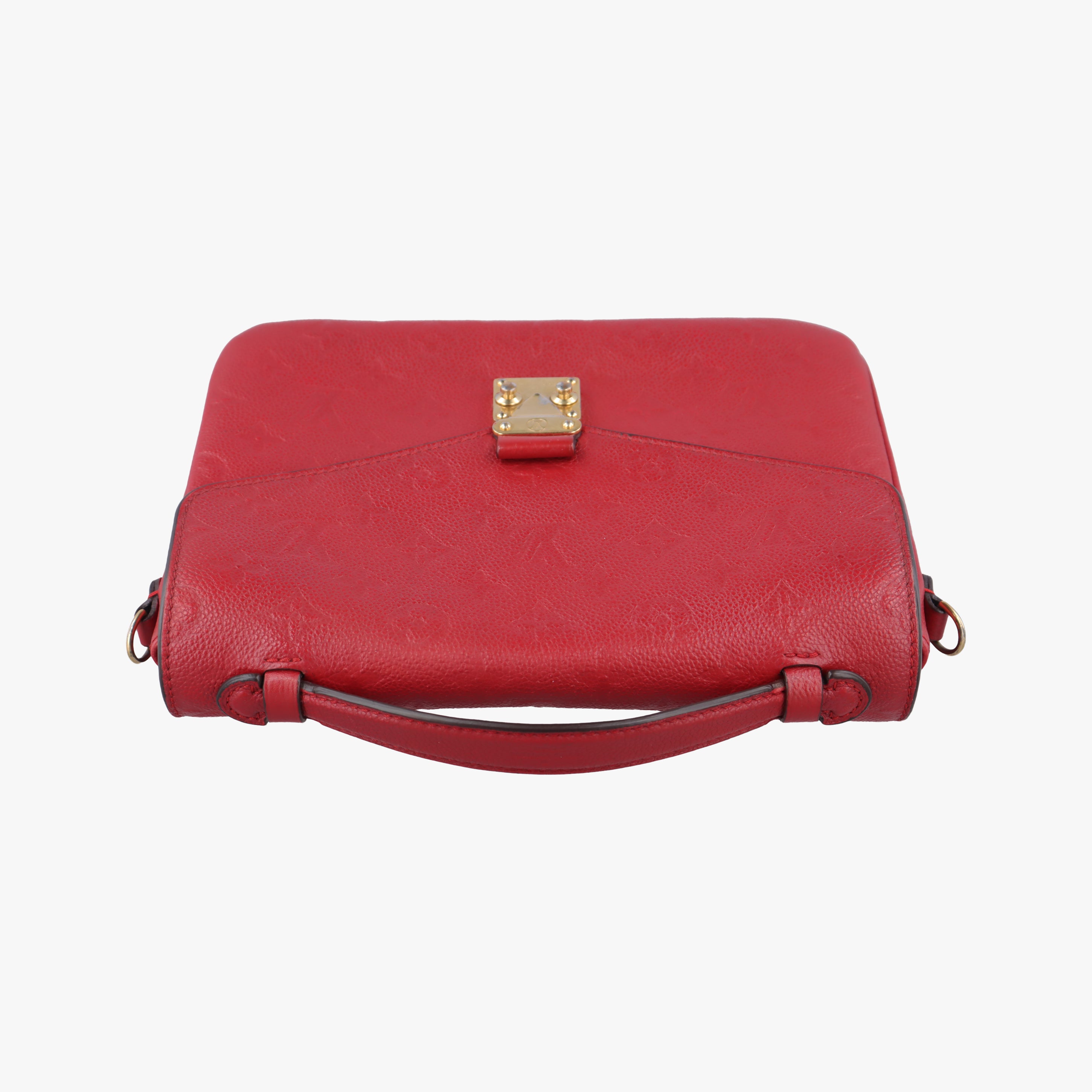 Pre-owned Louis Vuitton Pochette MéTIS MM Scarlet Red Monogram Empreinte M44155 shoulderbag | stylenewstar