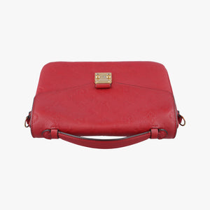 Pre-owned Louis Vuitton Pochette MéTIS MM Scarlet Red Monogram Empreinte M44155 shoulderbag | stylenewstar