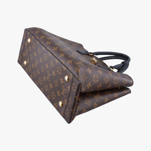 Pre-owned Louis Vuitton Flower Tote Brown Monogram canvas x calf leather M43550 shoulderbag | stylenewstar