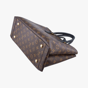 Pre-owned Louis Vuitton Flower Tote Brown Monogram canvas x calf leather M43550 shoulderbag | stylenewstar