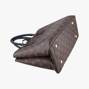 Pre-owned Louis Vuitton Flower Tote Brown Monogram canvas x calf leather M43550 shoulderbag | stylenewstar