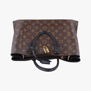 Pre-owned Louis Vuitton Flower Tote Brown Monogram canvas x calf leather M43550 shoulderbag | stylenewstar