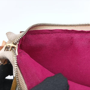 Fringe Pochette Accessories white Monogram Multicolor M40109 Lot number unknown