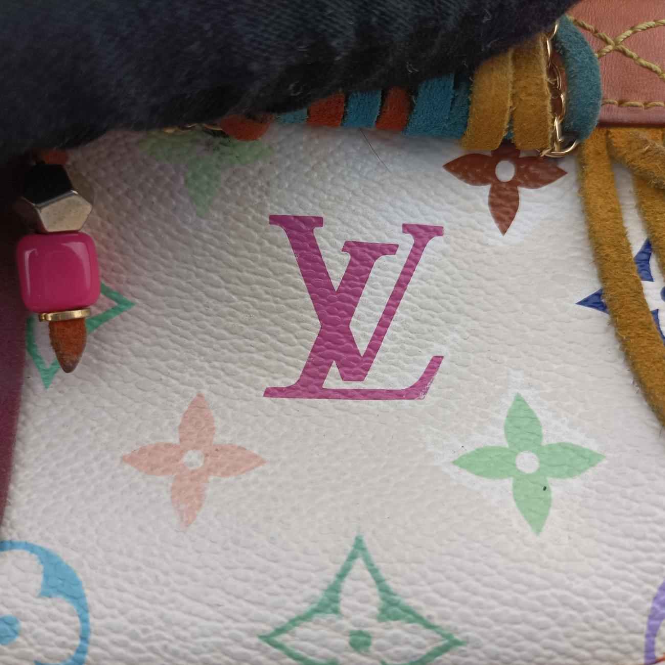 Fringe Pochette Accessories white Monogram Multicolor M40109 Lot number unknown