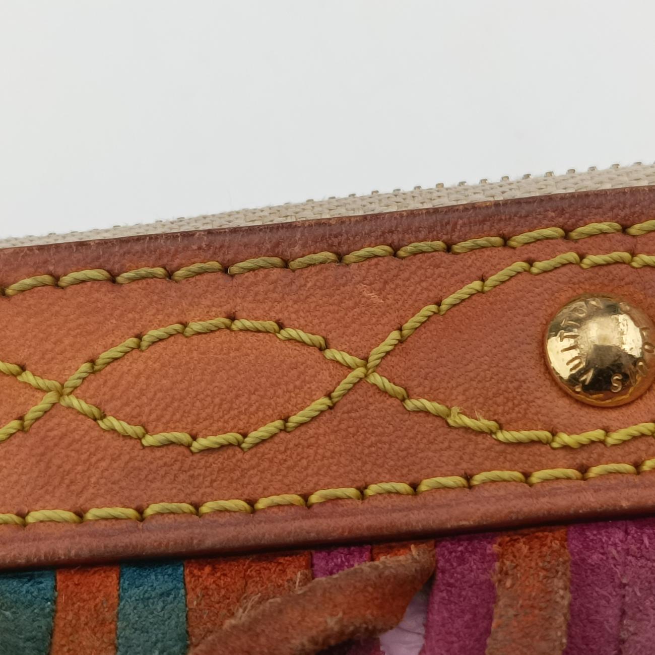 Fringe Pochette Accessories white Monogram Multicolor M40109 Lot number unknown