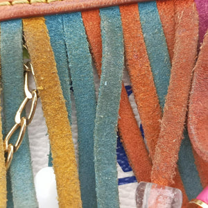 Fringe Pochette Accessories white Monogram Multicolor M40109 Lot number unknown