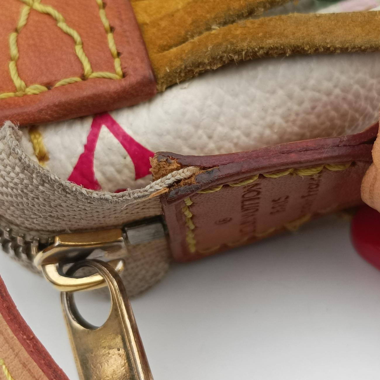 Fringe Pochette Accessories white Monogram Multicolor M40109 Lot number unknown