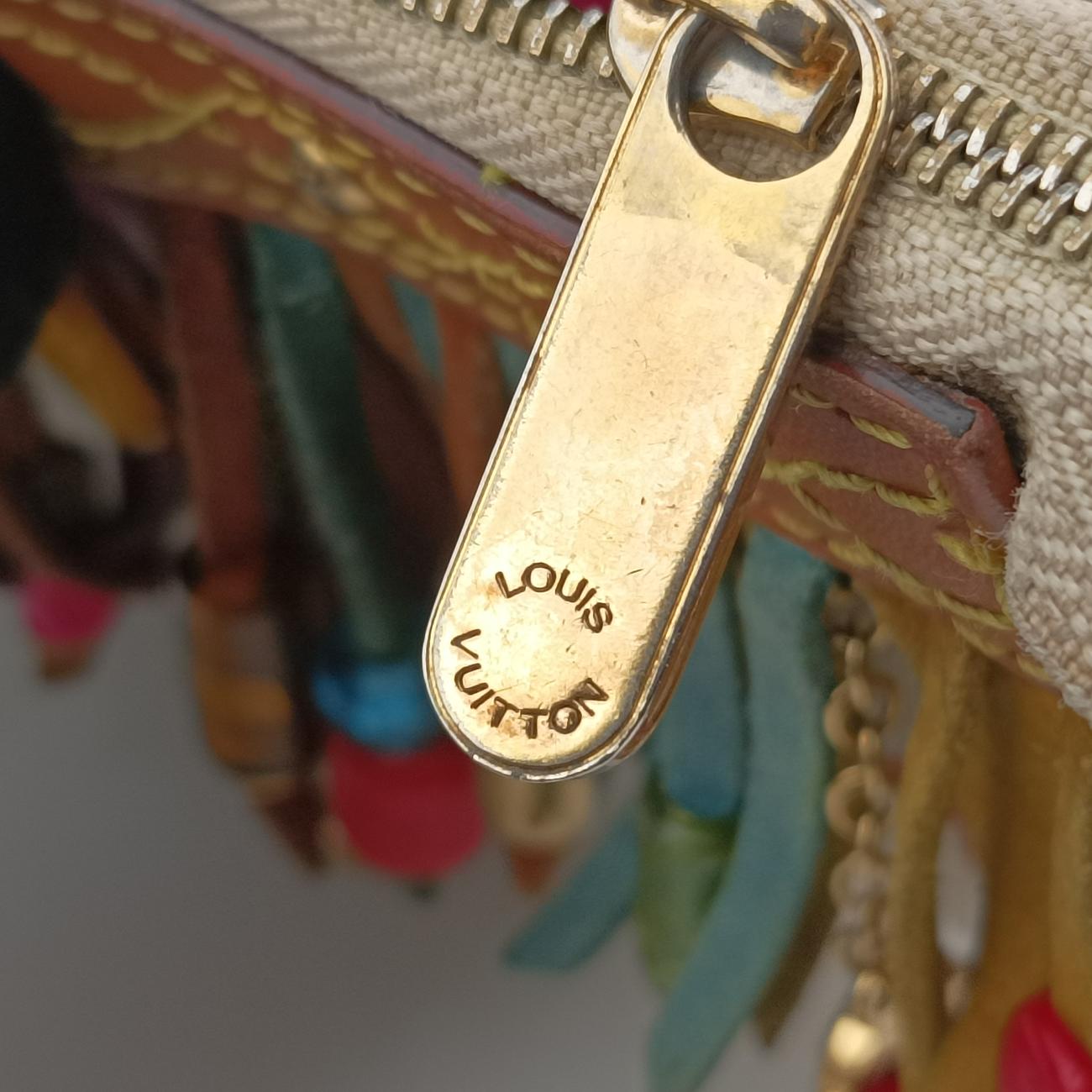 Fringe Pochette Accessories white Monogram Multicolor M40109 Lot number unknown