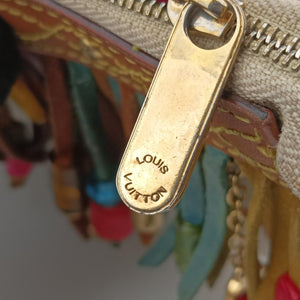 Fringe Pochette Accessories white Monogram Multicolor M40109 Lot number unknown