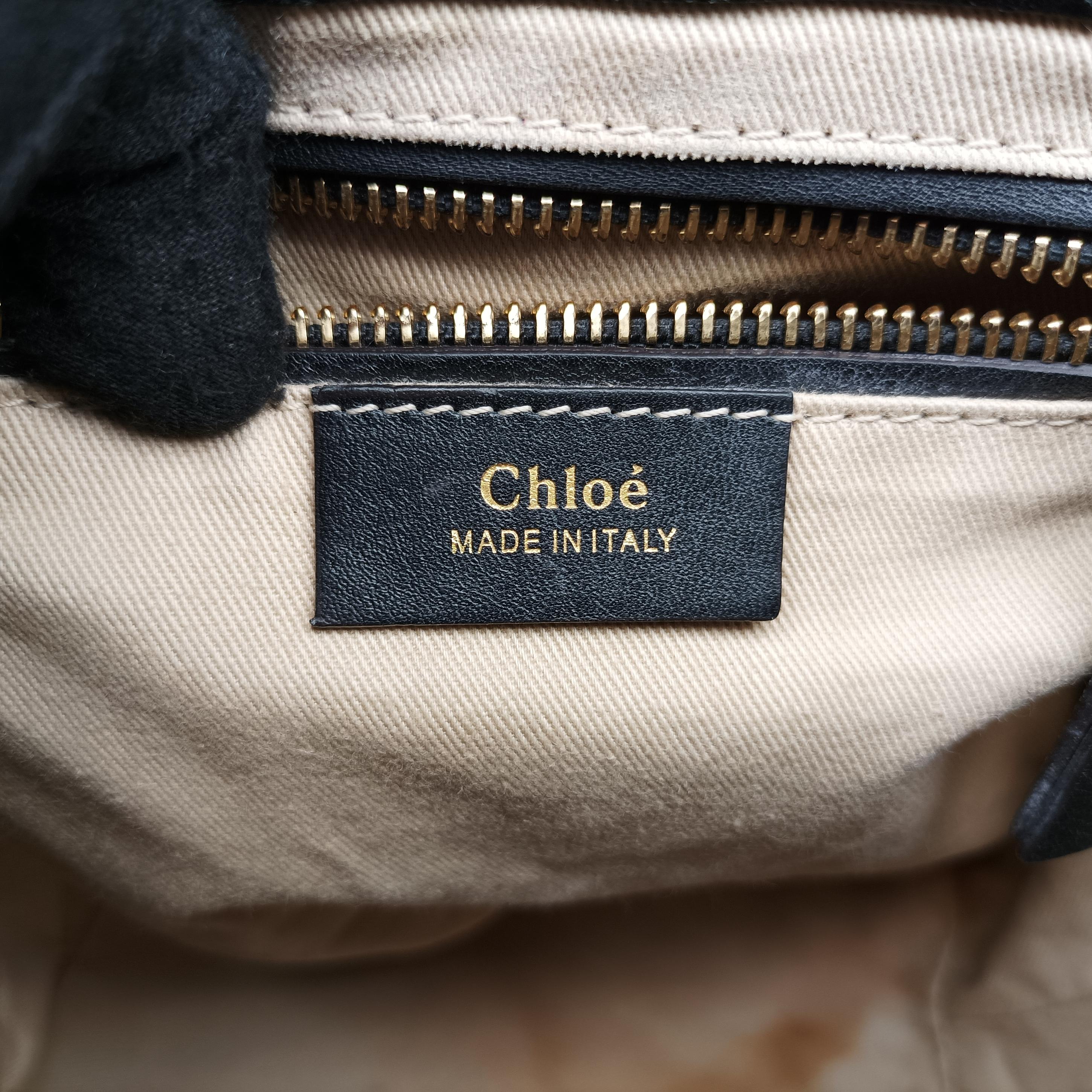 Pre-owned Chloe FAYE Black Leather × suede  backpack/rucksack | stylenewstar