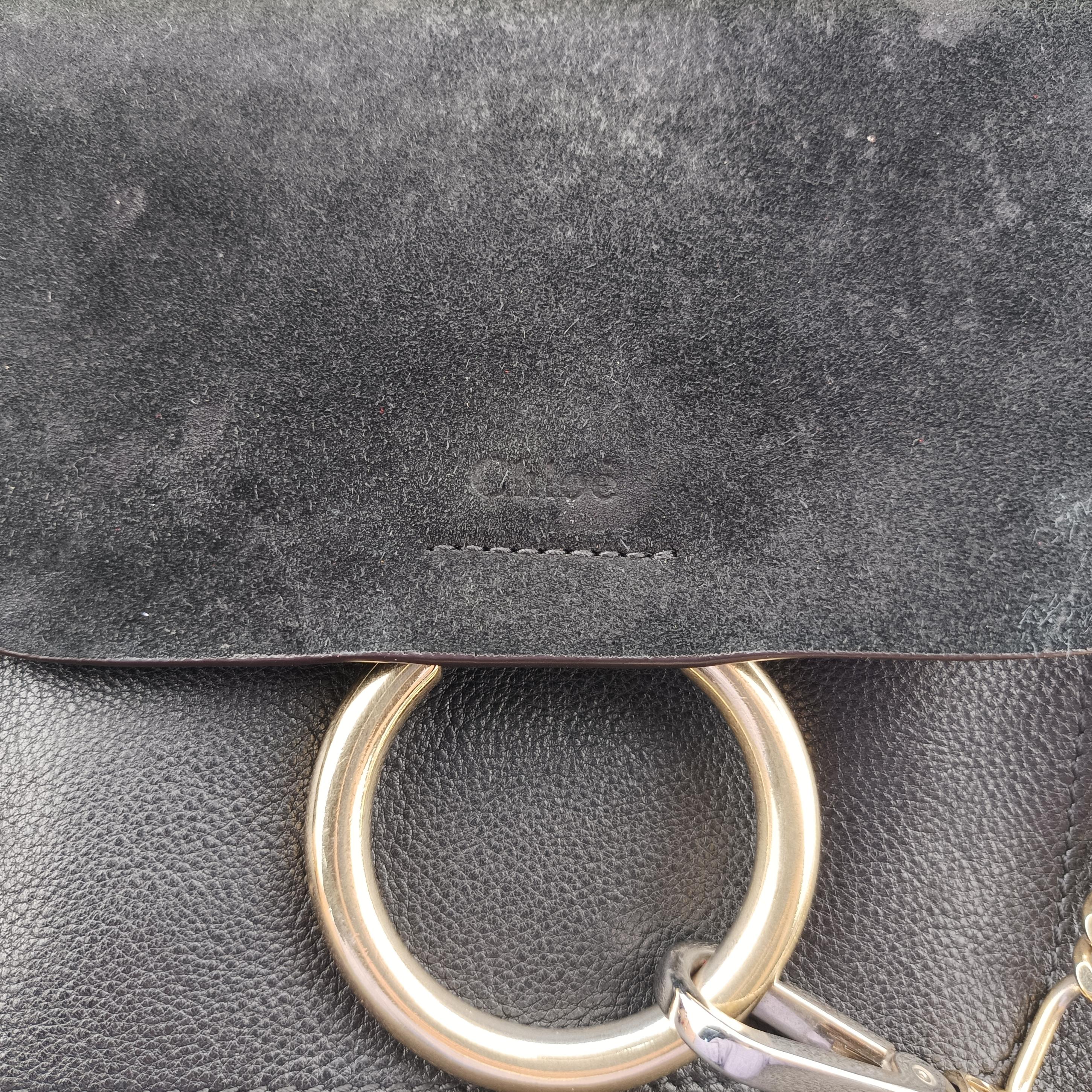 Pre-owned Chloe FAYE Black Leather × suede  backpack/rucksack | stylenewstar