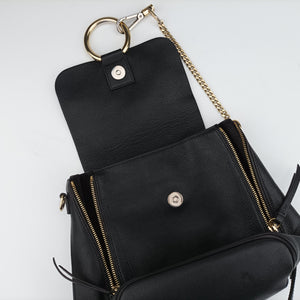 Pre-owned Chloe FAYE Black Leather × suede  backpack/rucksack | stylenewstar