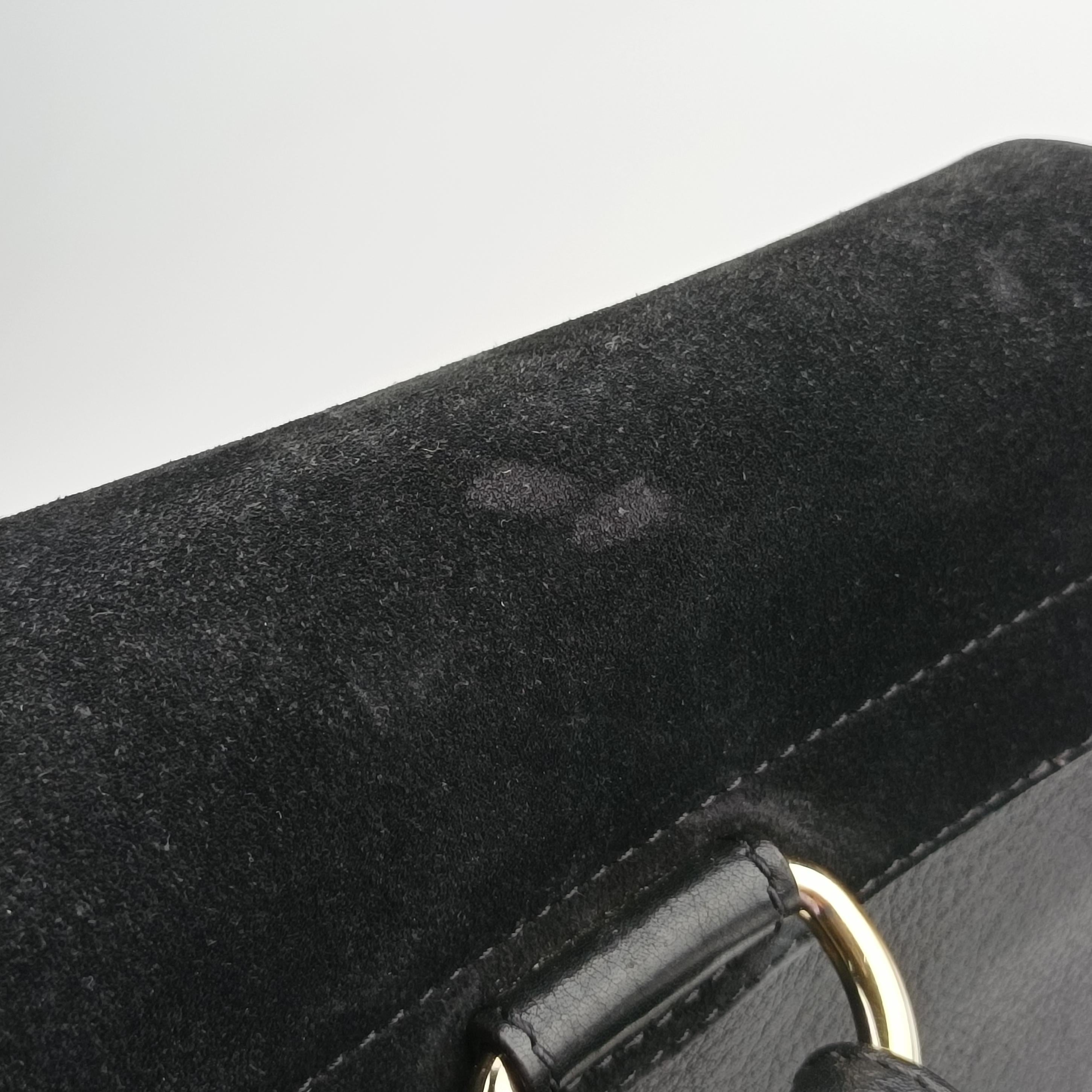 Pre-owned Chloe FAYE Black Leather × suede  backpack/rucksack | stylenewstar