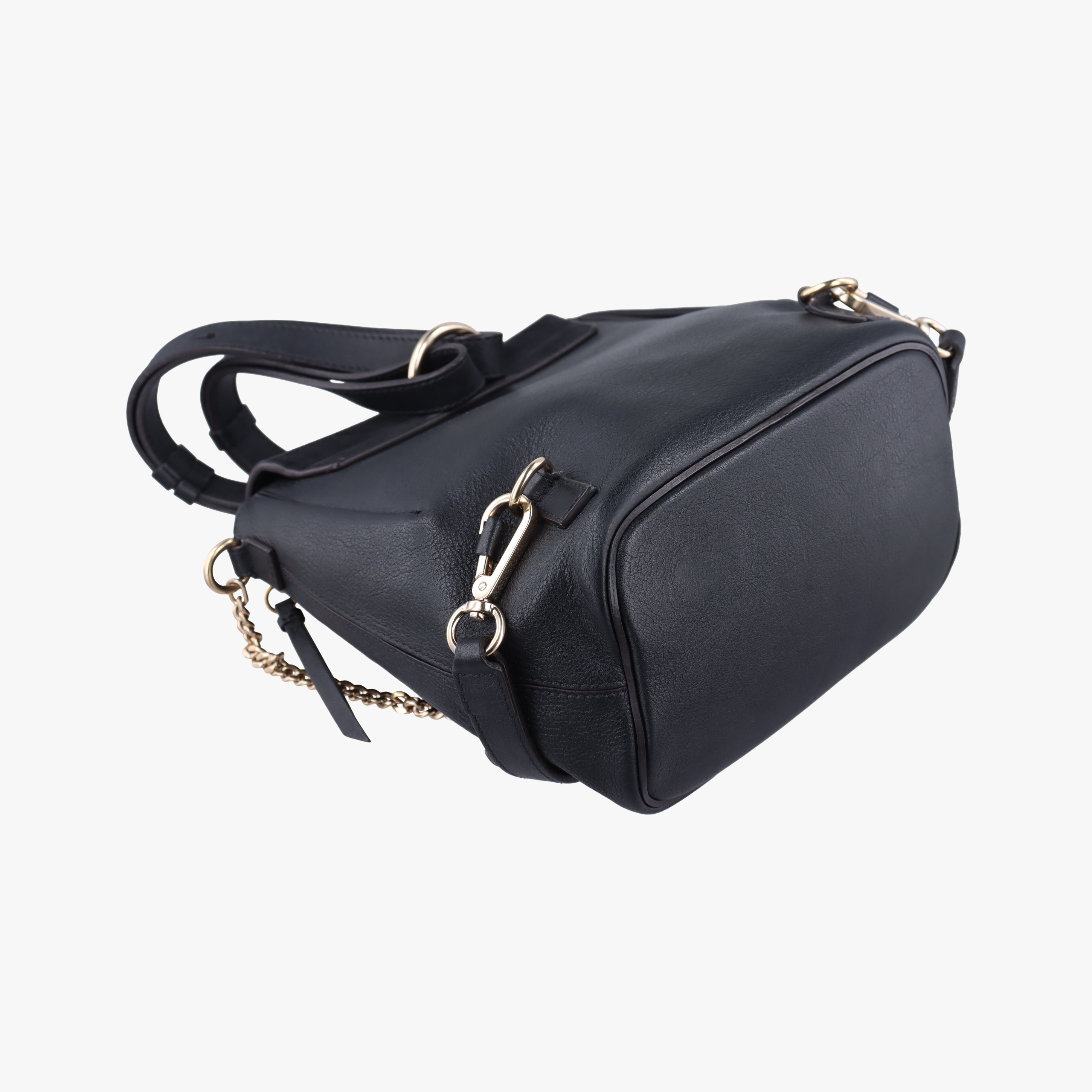 Pre-owned Chloe FAYE Black Leather × suede  backpack/rucksack | stylenewstar