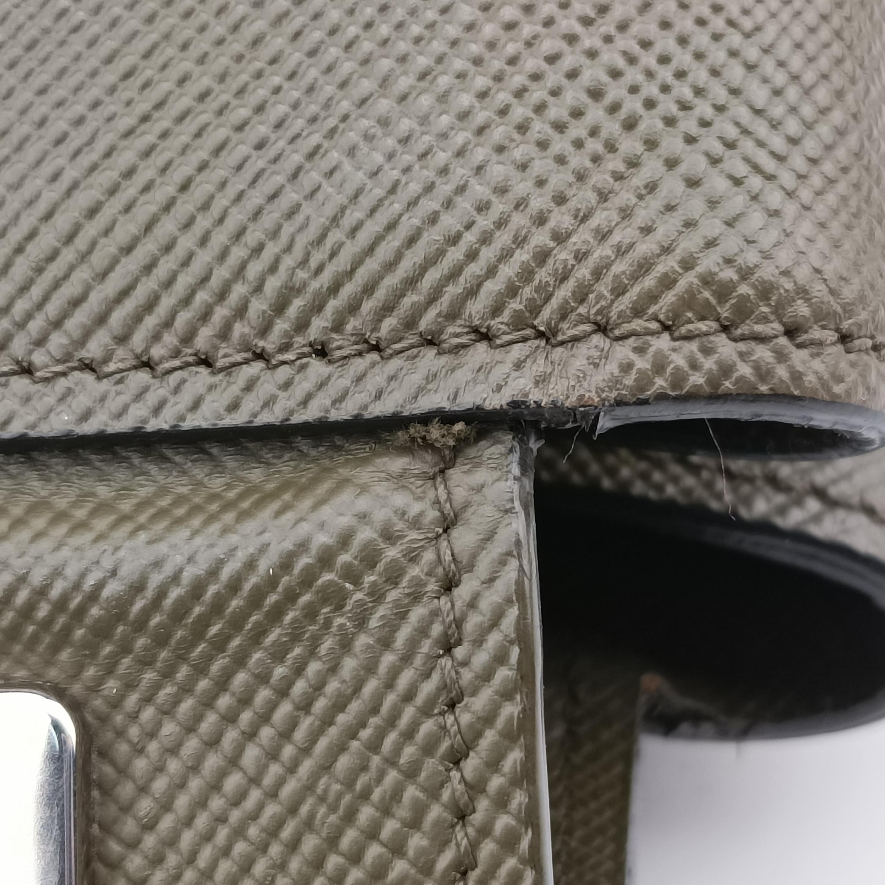 Pre-owned Prada Double Cuir Green SAFFIANO Leather BN2761 handbag | stylenewstar