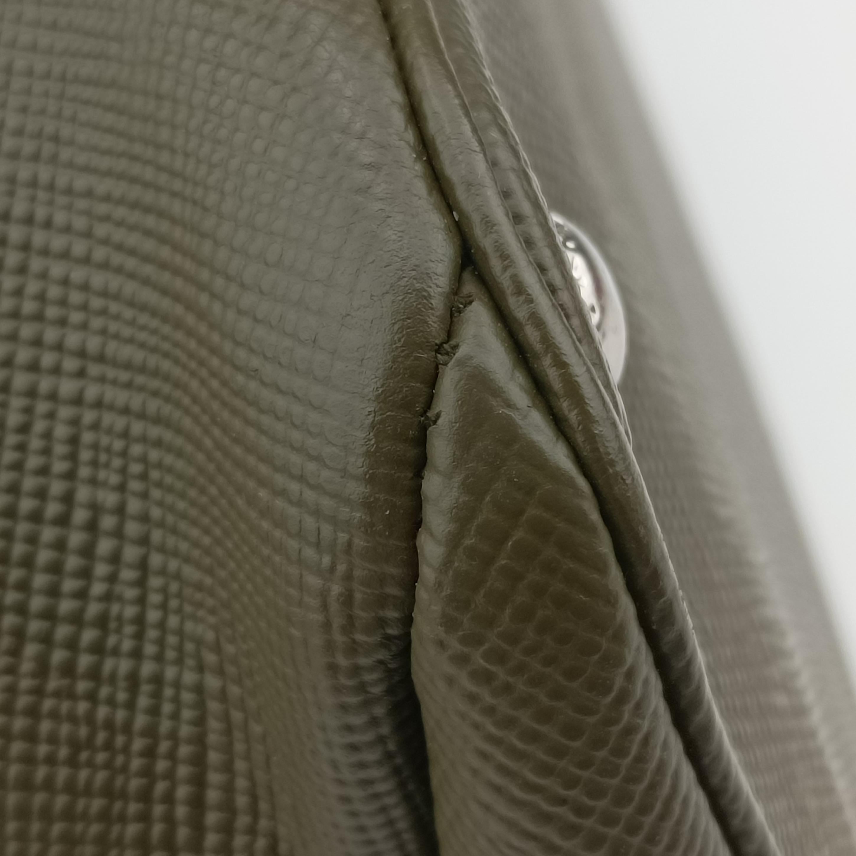 Pre-owned Prada Double Cuir Green SAFFIANO Leather BN2761 handbag | stylenewstar