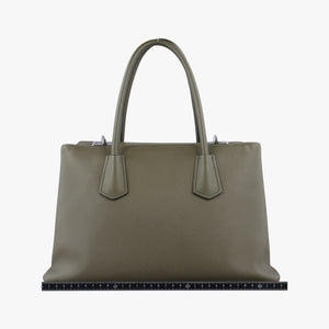 Pre-owned Prada Double Cuir Green SAFFIANO Leather BN2761 handbag | stylenewstar