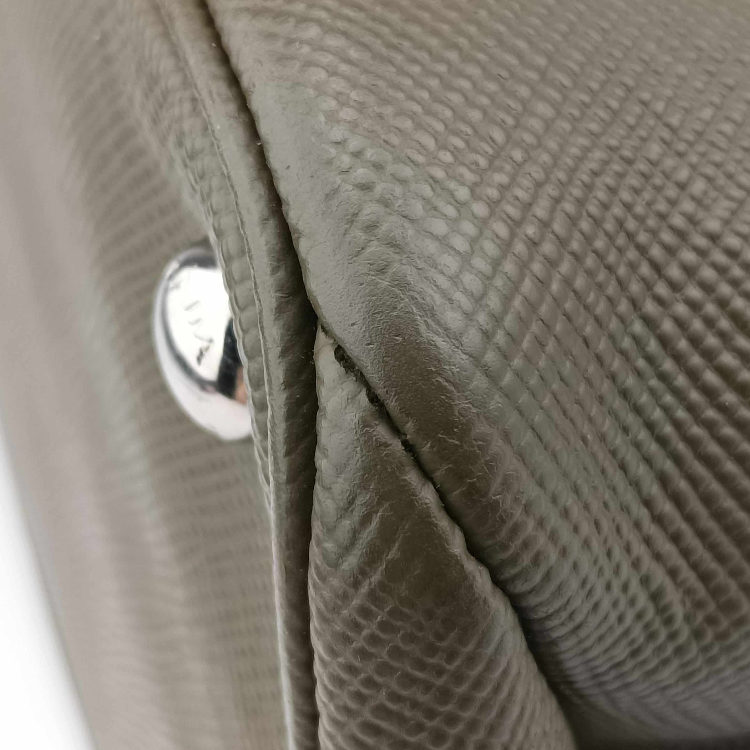 Pre-owned Prada Double Cuir Green SAFFIANO Leather BN2761 handbag | stylenewstar