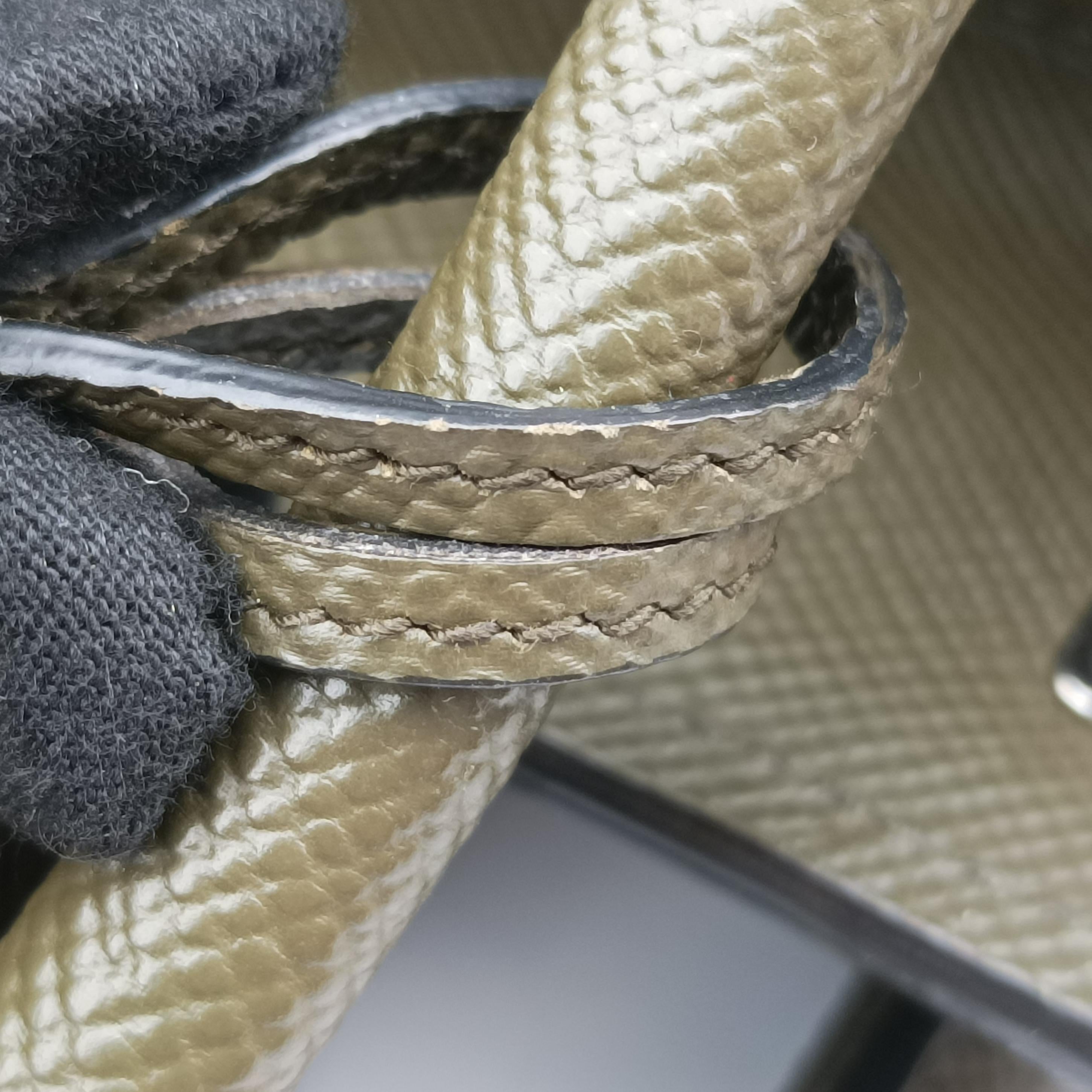 Pre-owned Prada Double Cuir Green SAFFIANO Leather BN2761 handbag | stylenewstar