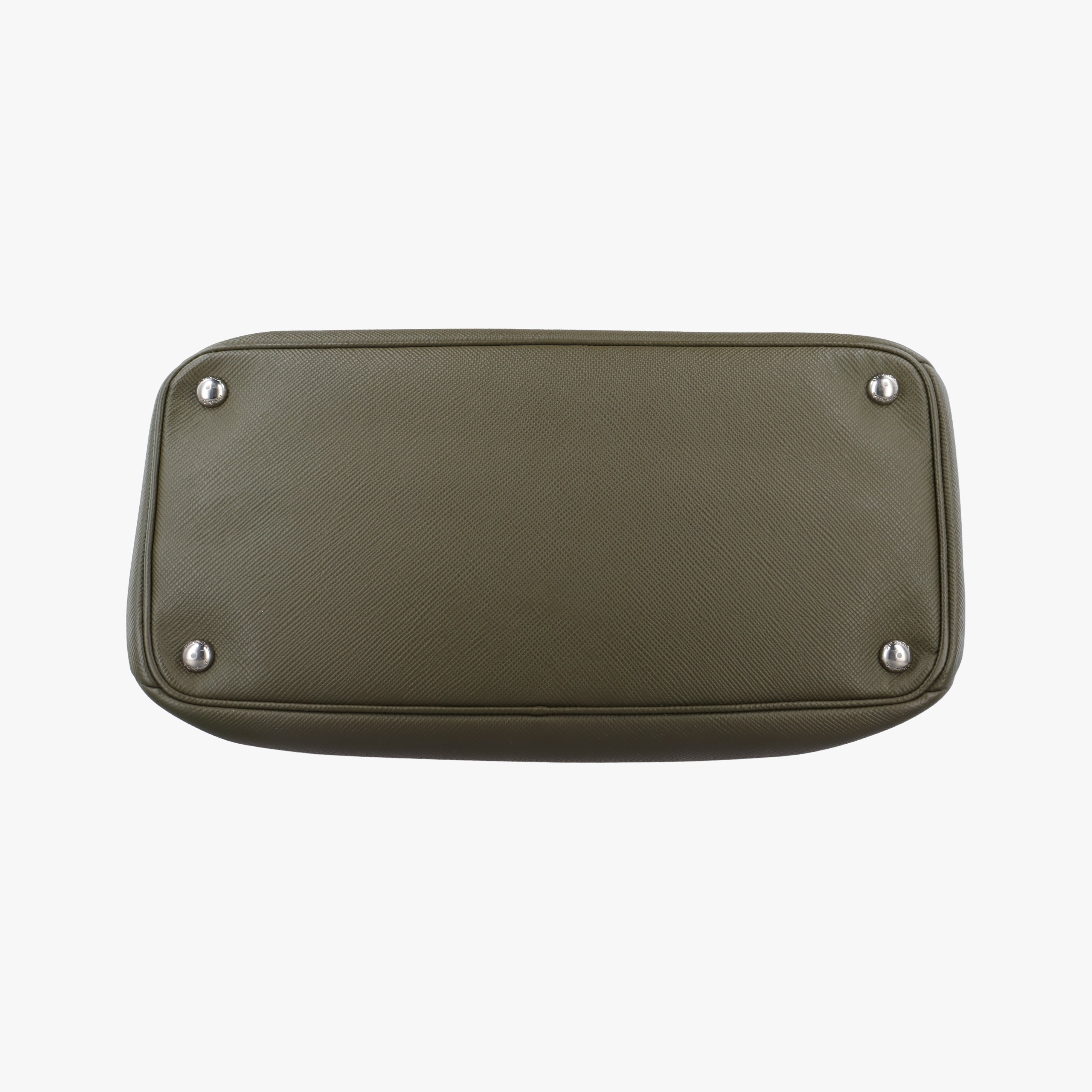 Pre-owned Prada Double Cuir Green SAFFIANO Leather BN2761 handbag | stylenewstar