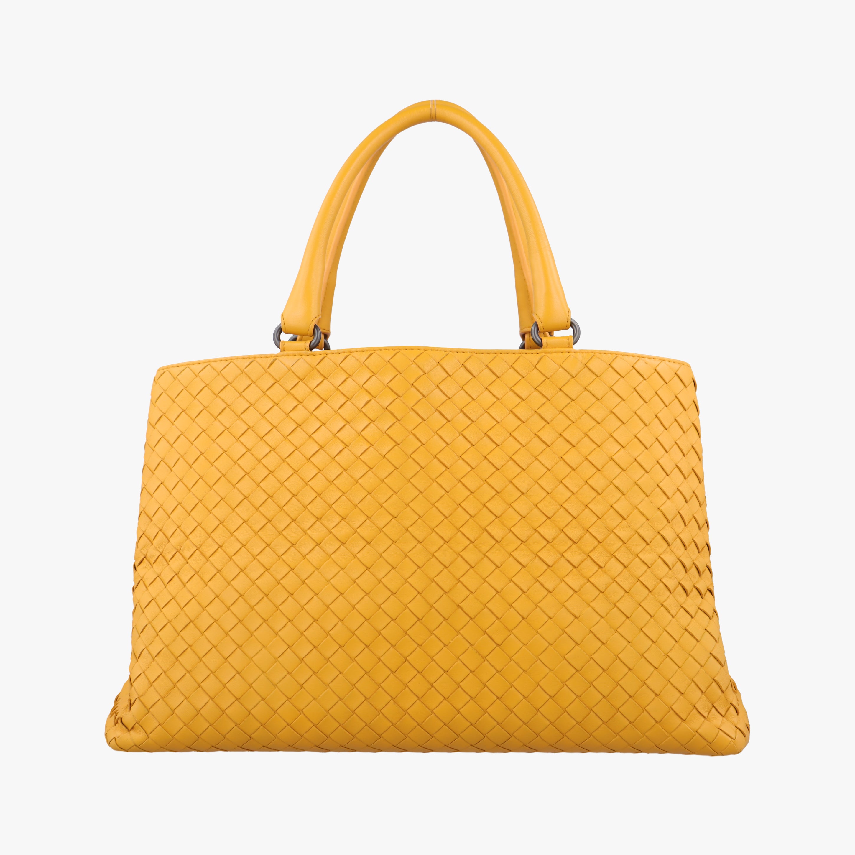 Pre-owned Bottega Veneta Intrecciato Yellow lambskin  handbag | stylenewstar
