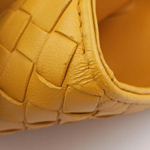 Pre-owned Bottega Veneta Intrecciato Yellow lambskin  handbag | stylenewstar