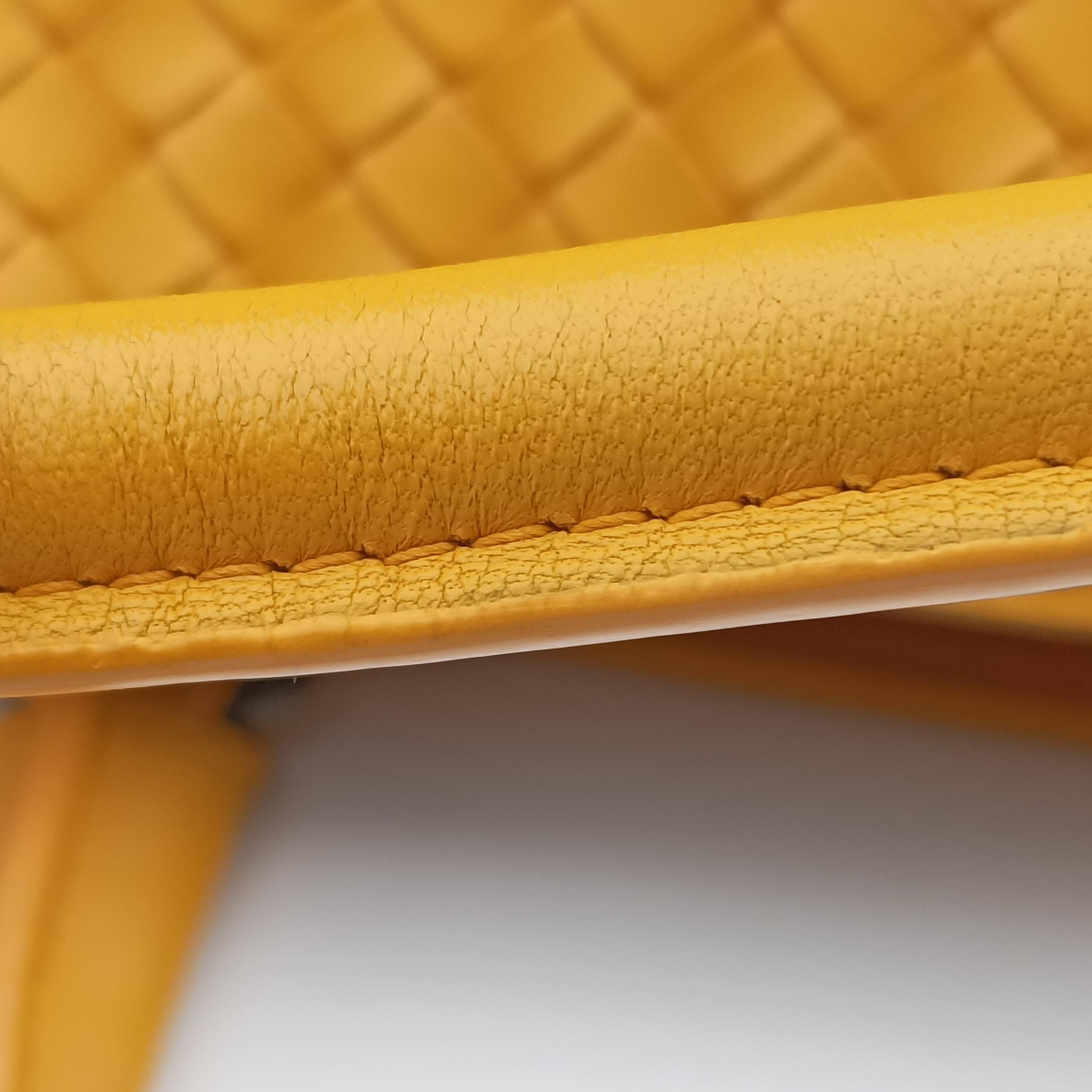 Pre-owned Bottega Veneta Intrecciato Yellow lambskin  handbag | stylenewstar