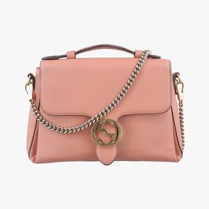 Pre-owned Gucci Interlocking G Pink Leather 510302 shoulderbag | stylenewstar