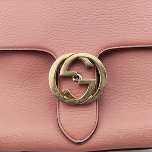 Pre-owned Gucci Interlocking G Pink Leather 510302 shoulderbag | stylenewstar