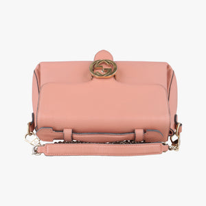 Pre-owned Gucci Interlocking G Pink Leather 510302 shoulderbag | stylenewstar
