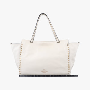 Pre-owned Valentino Rockstuds White Leather  shoulderbag | stylenewstar