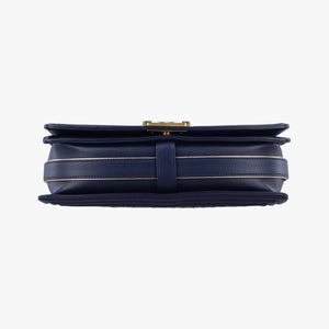Vintage Chanel BOY CHANEL Navy Leather A90183 shoulderbag | stylenewstar