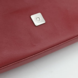 Pre-owned Fendi BAGUETTE Burgundy Leather x snakeskin 8BR600 shoulderbag | stylenewstar