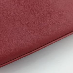 Pre-owned Fendi BAGUETTE Burgundy Leather x snakeskin 8BR600 shoulderbag | stylenewstar