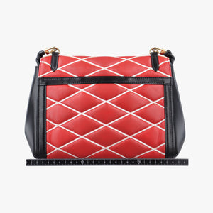 Pre-owned Louis Vuitton Pochette Flap Malletage Red × Black Leather  shoulderbag | stylenewstar