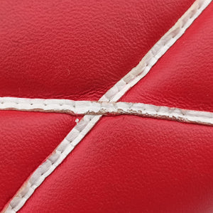 Pre-owned Louis Vuitton Pochette Flap Malletage Red × Black Leather  shoulderbag | stylenewstar