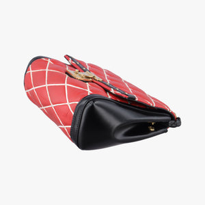 Pre-owned Louis Vuitton Pochette Flap Malletage Red × Black Leather  shoulderbag | stylenewstar