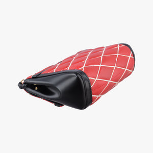 Pre-owned Louis Vuitton Pochette Flap Malletage Red × Black Leather  shoulderbag | stylenewstar