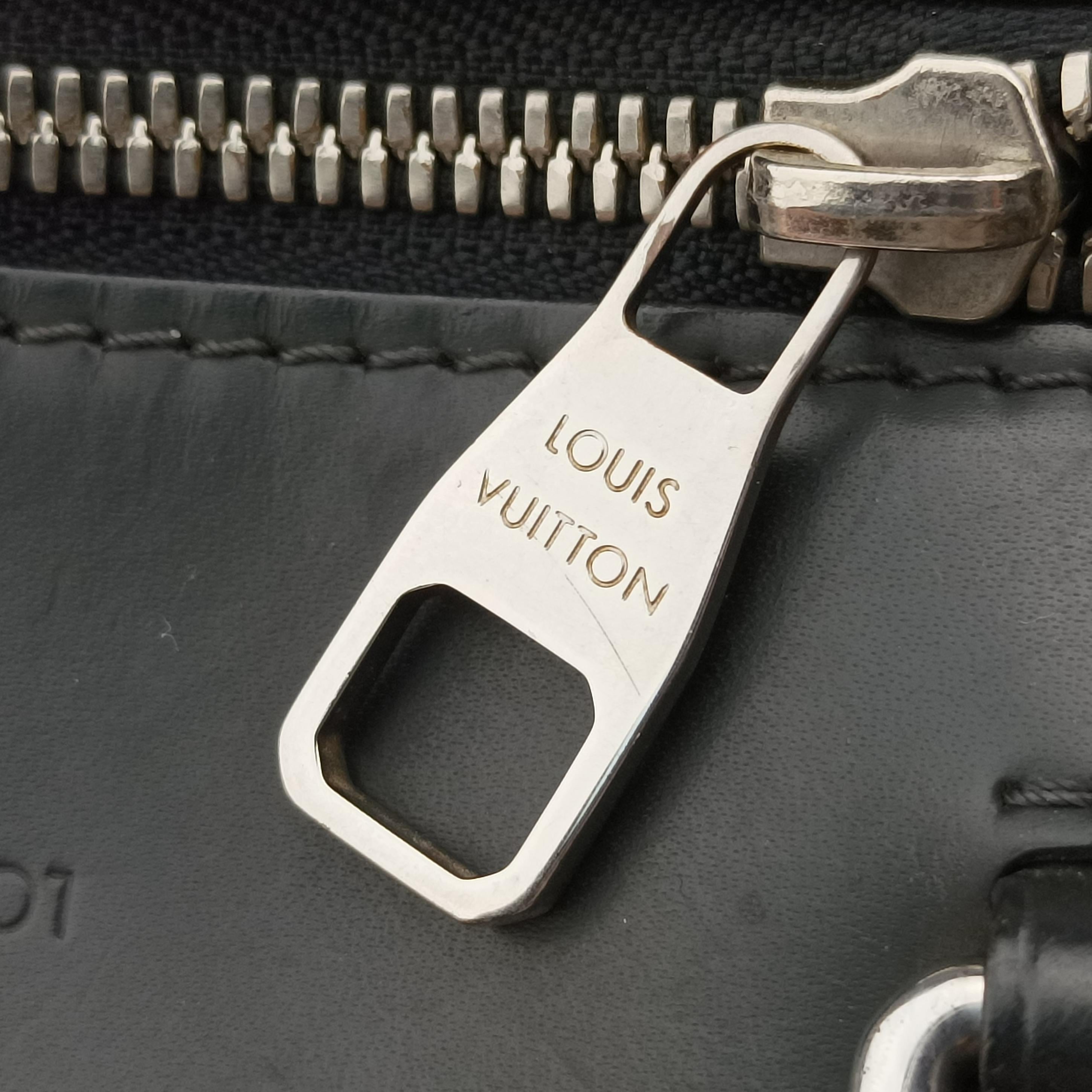 Pre-owned Louis Vuitton Porte-Documents Jour NM Noir Damier Graphite N48260 handbag | stylenewstar